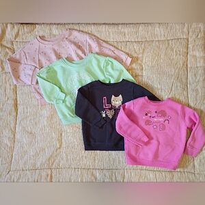 Bundle Of 4 Toddler Girl Sweatshirts Size 24M